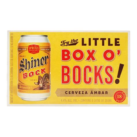Cerveza Shiner Bock 6 Pack De 355 Ml Lata Soriana