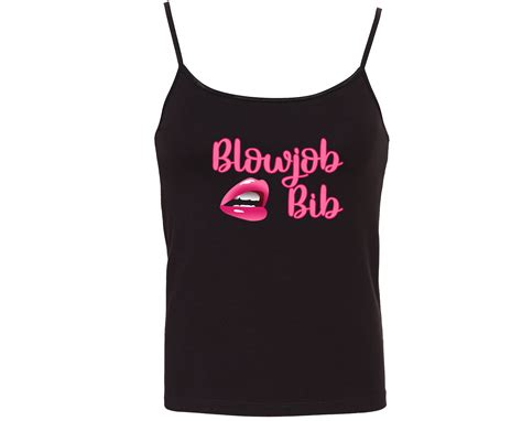 Blowjob Bib Two Tone Pink On Black Camisole Sexy Rude Cum Slut Collar
