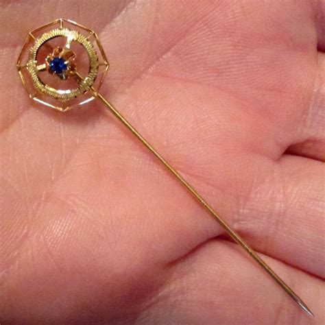 Antique 14k Yellow Gold Stick Pin Circa 1910 From 4sot On Ruby Lane