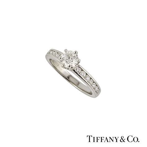 Tiffany And Co The Tiffany Setting With Diamond Band Ring 033ct Gvs1