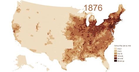 this animation shows the population density of u s counties between 1790 and 2010 showing the