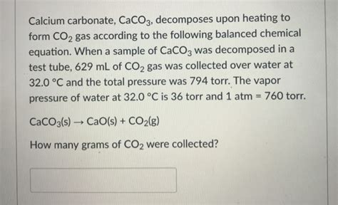 Balanced Chemical Equation For Calcium Carbonate And Water Tessshebaylo