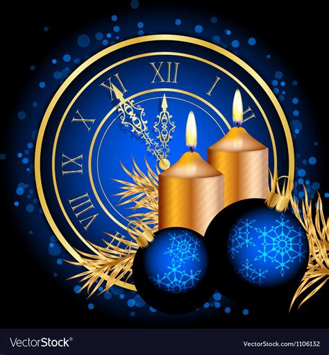 Blue And Gold Christmas Background Royalty Free Vector Image
