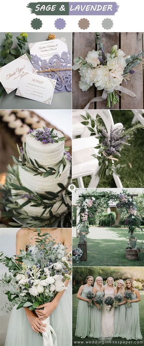 Top 6 Sage Green Weddings Color Palettes Sage And Lavender Rustic