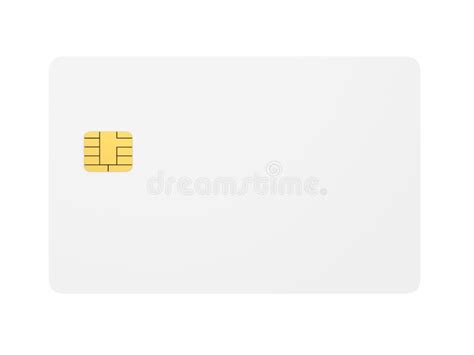 Blank Credit Card With Chrome Numbers On White 3d Illus Stock