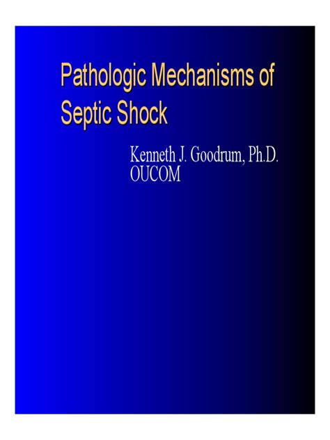 Goodrum Septic Shock 02 26 02 Pdf Shock Circulatory Sepsis