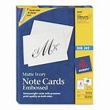 Business Note Cards Embossed
