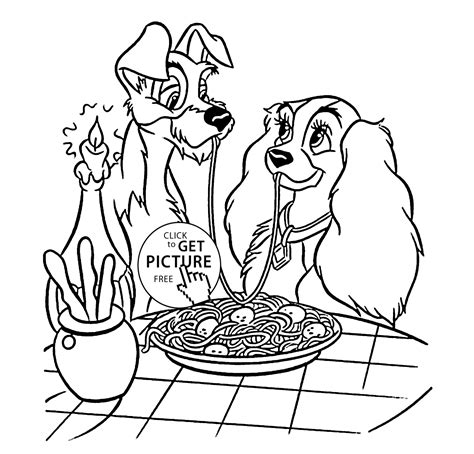 Lady And The Tramp Coloring Page Coloring Home
