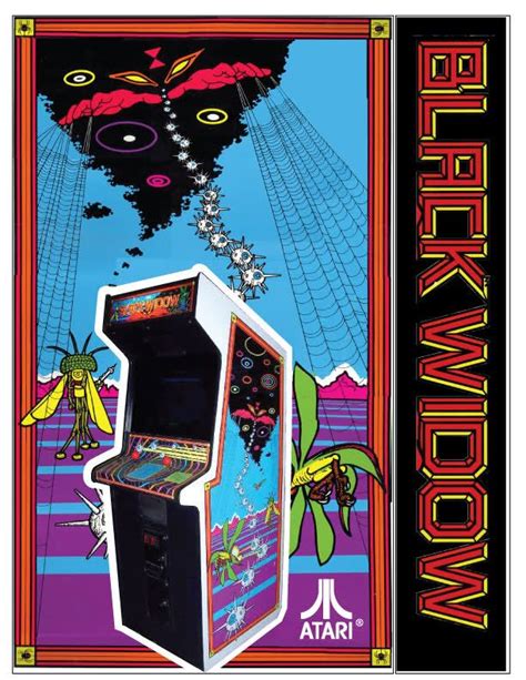 Flyer For Black Widow A 1982 Arcade Game By Atari Where A Spider