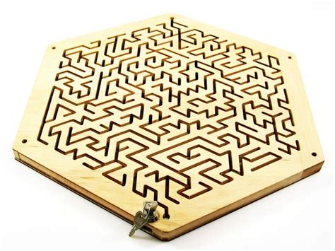 Key Maze For Escape Rooms Maze Wooden Maze Wood Labyrinth Etsy
