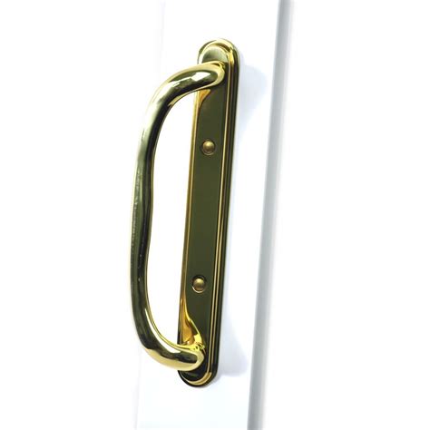 Securaseal 4 In Polished Brass Surface Mount Sliding Patio Door Handle