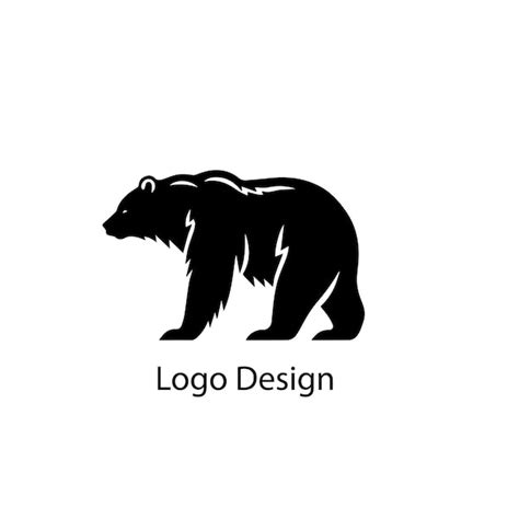 Premium Vector Bear Silhouette Vector Logo Design