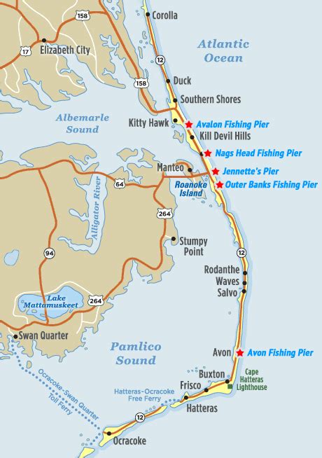 Outer Banks North Carolina On Map Jawapan Nag