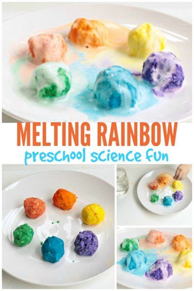 Easy Melting Rainbow Preschool Science Experiment Life With Darcy And