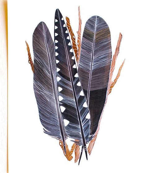 Crow Feather Bundle Watercolor Art Painting By Riverluna On Etsy