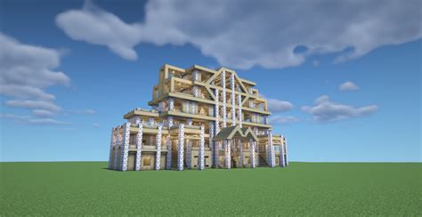 Large Modern Birch Wooden House World Download Minecraft Map