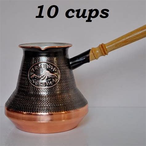 Coffee Pot Maker Extra Big Wedding Copper Cezve Turka Ibrik Etsy