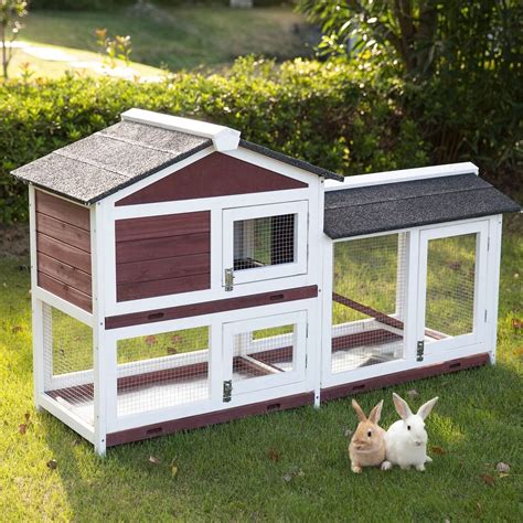 Double Storey Large Rabbit Hutch Guinea Pig Cage Ferret Cage With