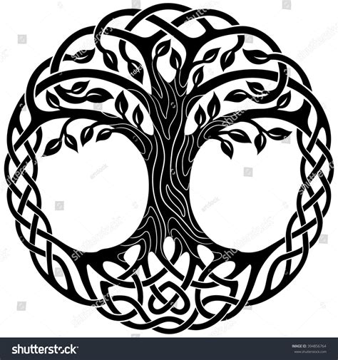 Vector Ornament Decorative Celtic Tree Life Stock Vector