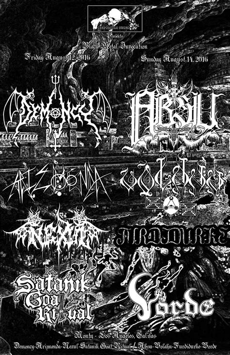 Death Metal Underground Black Metal Invocation Flyer