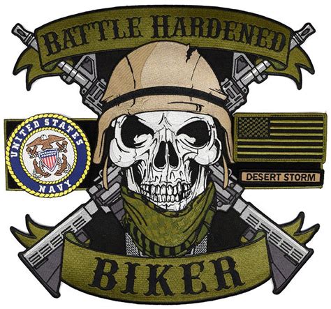 Heat Cutting Skull Custom Motorcycle Vest Patches Camouflage Material