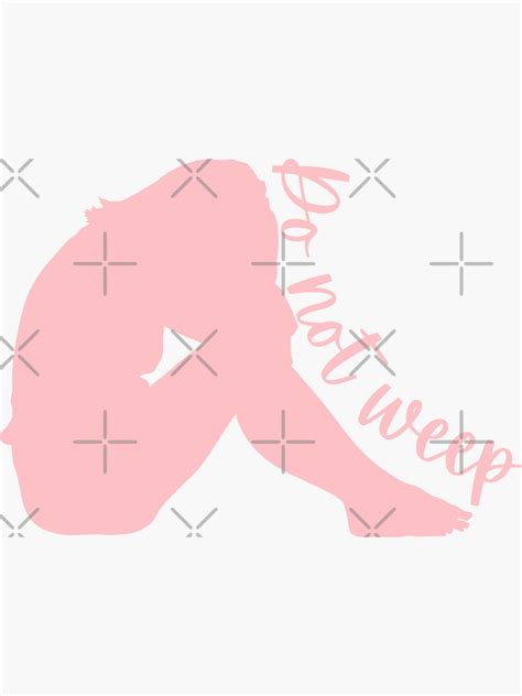 Do Not Weep Pink Woman Crying Sticker For Sale By Comicsorama Redbubble