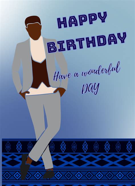 Black Cultural Cards Happy Birthday Greeting Card Black Man Etsy