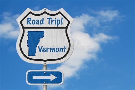 Vermont Road Trip Highway Sign Stock Photo Image Of States Sign