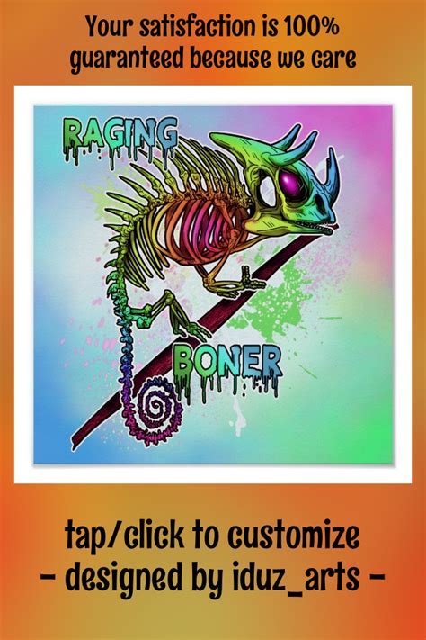 Rainbow Jackson's Chameleon Skeleton Raging Poster | Zazzle | Jackson