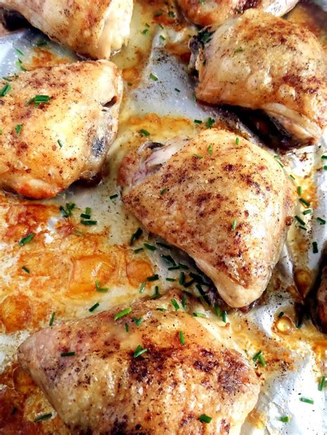 Baked Chicken Thighs, Basic Recipe | Where Is My Spoon