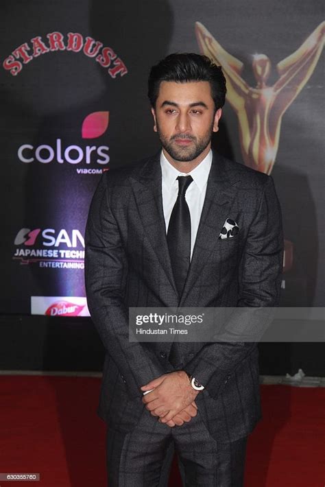 bollywood actor ranbir kapoor poses for shutterbugs during the sansui news photo getty images