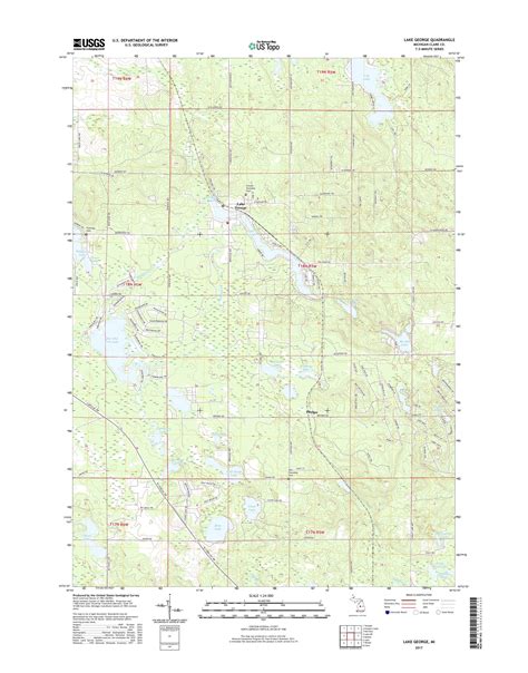 Mytopo Lake George Michigan Usgs Quad Topo Map