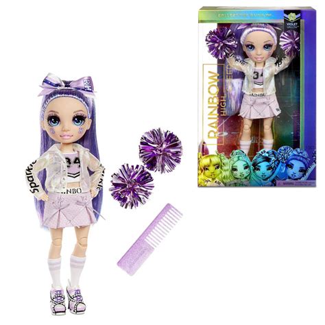 Кукла Rainbow High Cheer Doll Violet Willow Purple купить с доставкой по выгодным ценам в