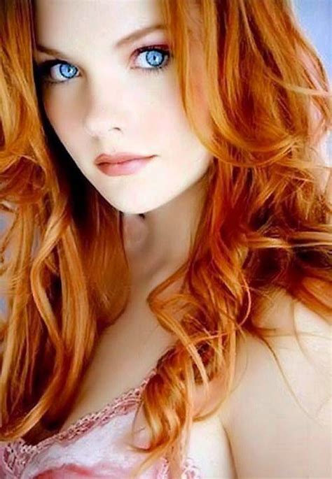 Red Blue Strawberry Blonde Hair Redhead Beauty Beautiful Hair