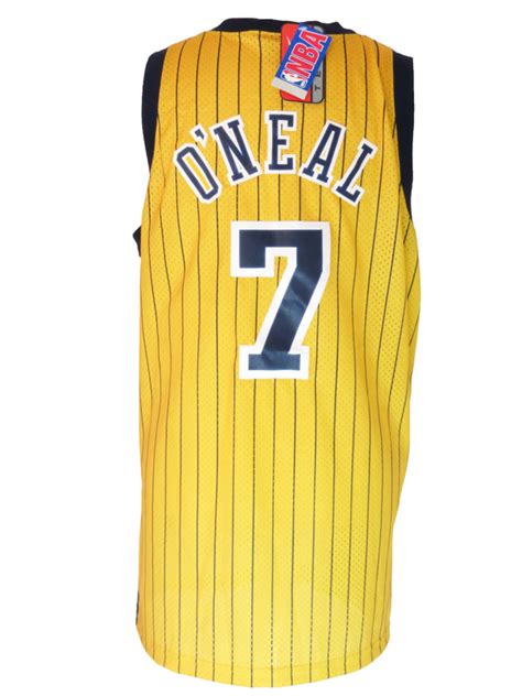 Nwt Vintage Indiana Pacers Jermaine Oneal Yellow Jersey 5 Star Vintage