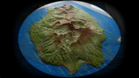 île de la Réunion, carte en relief 3D - YouTube