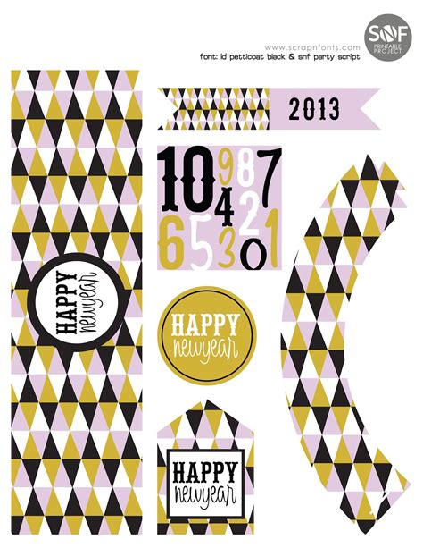 Fontaholic Freebie Friday New Years Party Printable