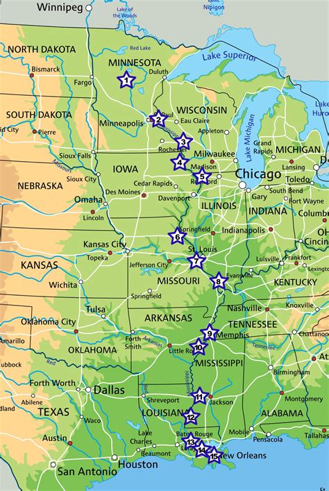 Louisiana River Road Route Map