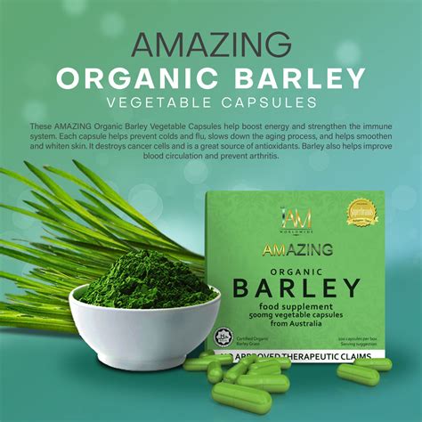 Amazing Pure Organic Barley Capsules I Am Ml Worldwide