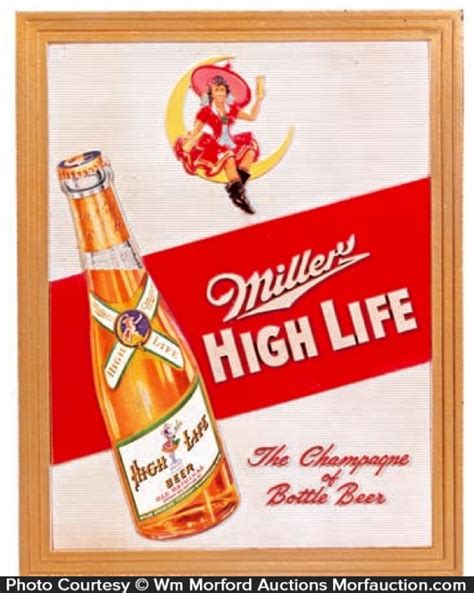 Antique Advertising Miller High Life Beer Sign Antique Advertising