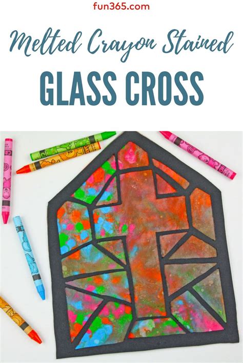 Make This Beautiful Melted Crayon Stained Glass Cross With The Kids