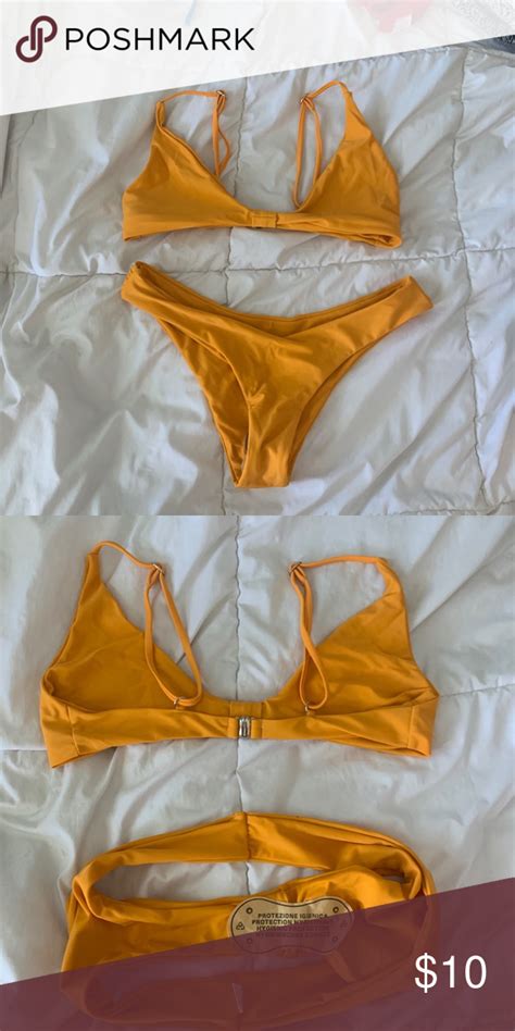 Brighter Than You Think Bikini Set Neon Orange Bikinis Hot Sex Picture