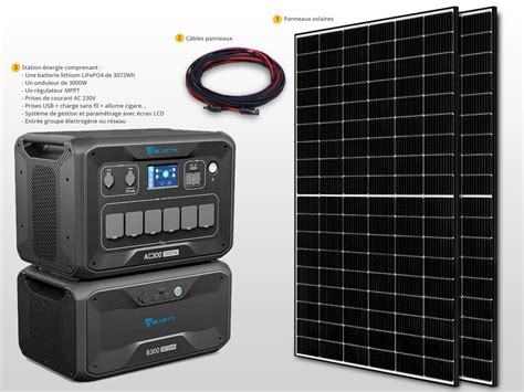 Kit Panneau Solaire 820W Autonome Plug And Play 230V 3000W 3kWh