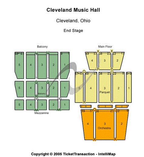 Music Hall At Cleveland Public Auditorium Seating Chart Music Hall At