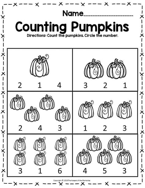 Free Printable Pumpkin Worksheets For Preschool
