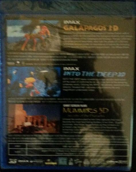 Imax 3d Triple Feature Galapagos Into The Deep Mummies Secrets Of The Pharao Ebay