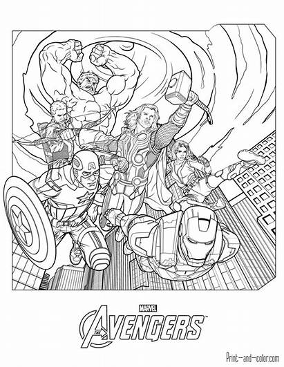 Avengers Coloring Superhero Boys Comics