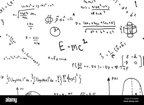 Ecuaciones Matemáticas Mano Escribir Fórmulas Y Cálculos Científicos En