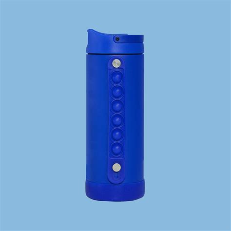Elemental 14oz Royal Blue Pop Fidget Water Bottle Personalized Ts