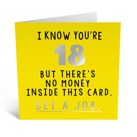 Buy Central 23 Funny 18th Birthday Card For Him I Know Youre 18